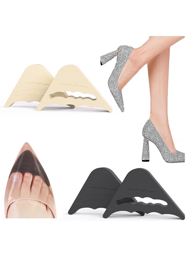 SYOSI 2 Pairs Toe Filler Inserts,Adjustable Toe Plug Pads Reusable Shoe Filler for Improving Shoe Fit Heel Protection Blister Unisex,for Forefoot Reusable Toe Plug for Too Big Shoes for Men and Women - Image 1