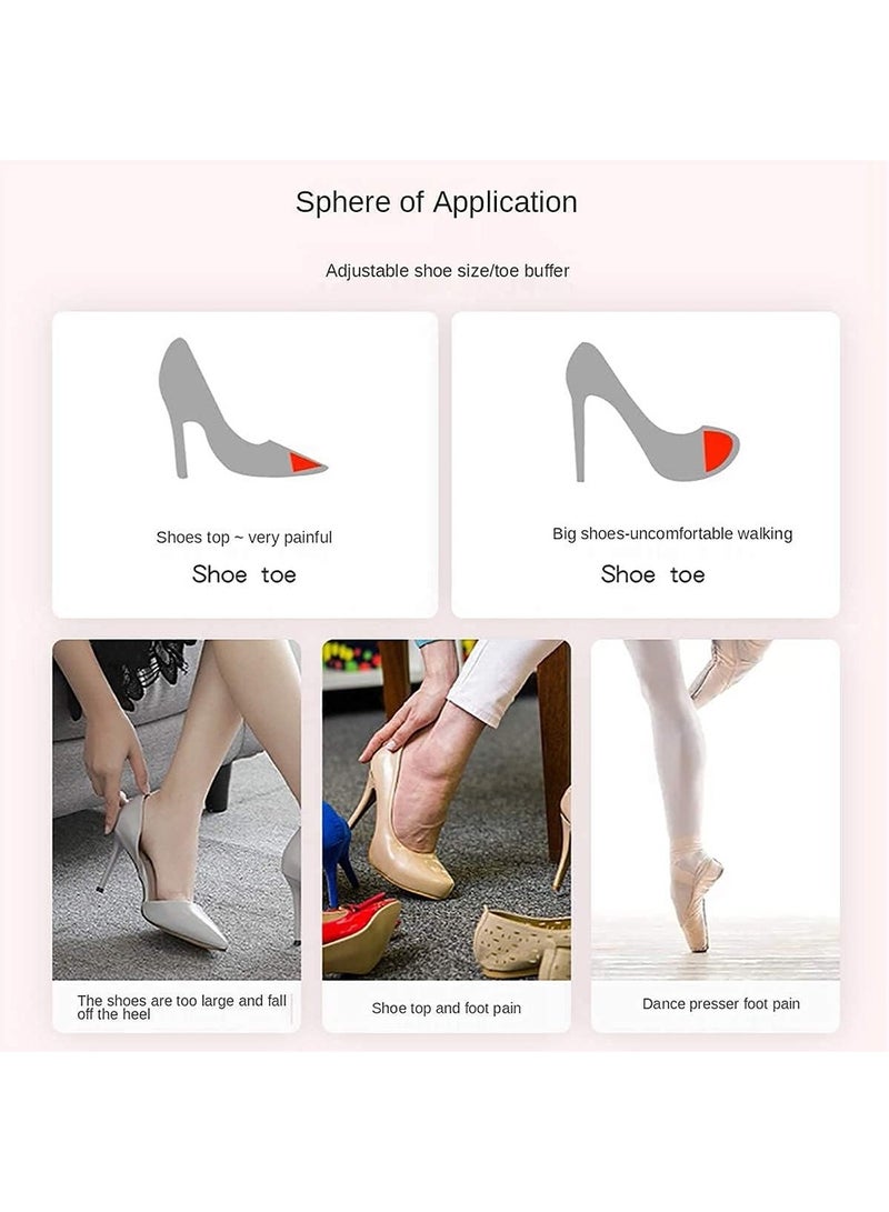 SYOSI 2 Pairs Toe Filler Inserts,Adjustable Toe Plug Pads Reusable Shoe Filler for Improving Shoe Fit Heel Protection Blister Unisex,for Forefoot Reusable Toe Plug for Too Big Shoes for Men and Women - Image 5