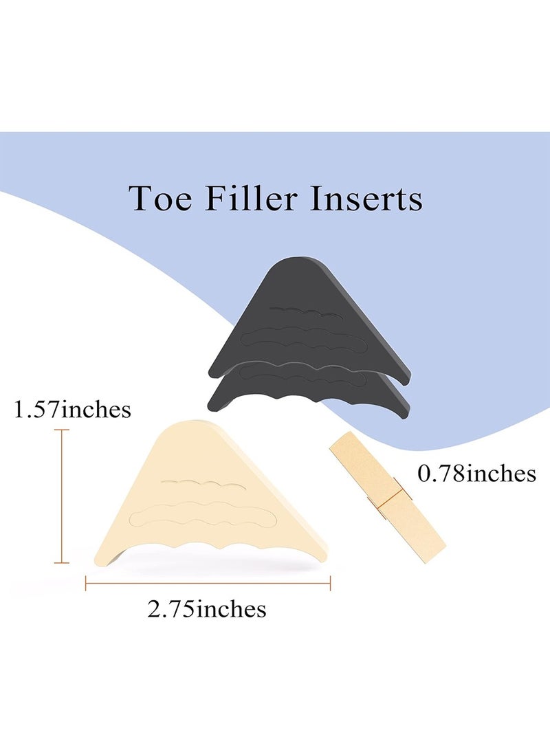 SYOSI 2 Pairs Toe Filler Inserts,Adjustable Toe Plug Pads Reusable Shoe Filler for Improving Shoe Fit Heel Protection Blister Unisex,for Forefoot Reusable Toe Plug for Too Big Shoes for Men and Women - Image 4