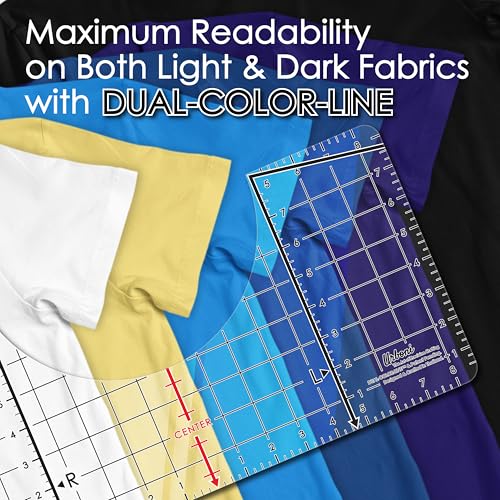 Urboni (2025 Upgrade - XL Size) Tshirt Ruler Guide Vinyl Alignment - Shirt Measurement Tool Placement Center Design, DTF Template, Left Chest Logo, Accessories for Cricut, Heat Press Sublimation Iron on HTV - Image 4