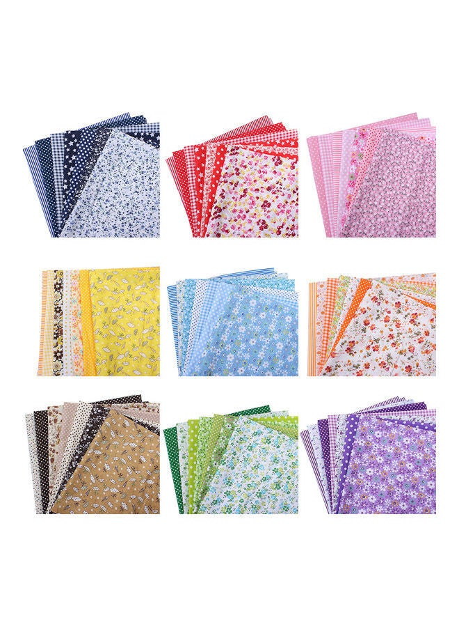 NIBEMINENT 7Pcs 25x25cm Floral Patchwork Cotton Fabric Plain Cloth for DIY Sewing Quilting Yellow 20*10*20cm - Image 3