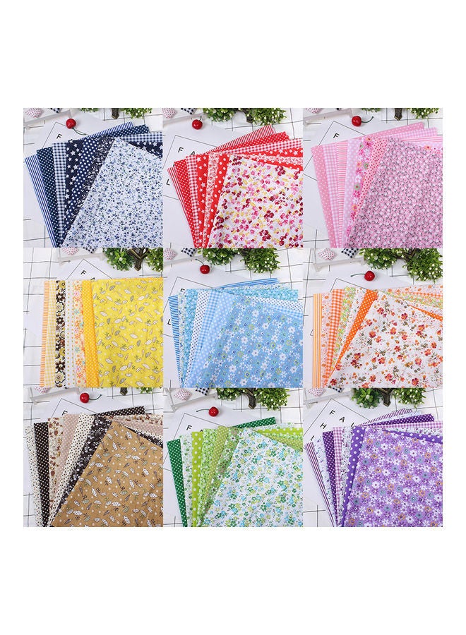 NIBEMINENT 7Pcs 25x25cm Floral Patchwork Cotton Fabric Plain Cloth for DIY Sewing Quilting Yellow 20*10*20cm - Image 2