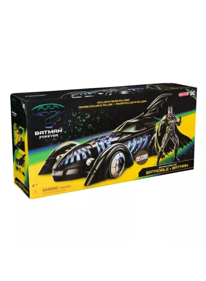 DC Batman Forever Retro Collection Batmobile With Batman Figure Set - Image 1