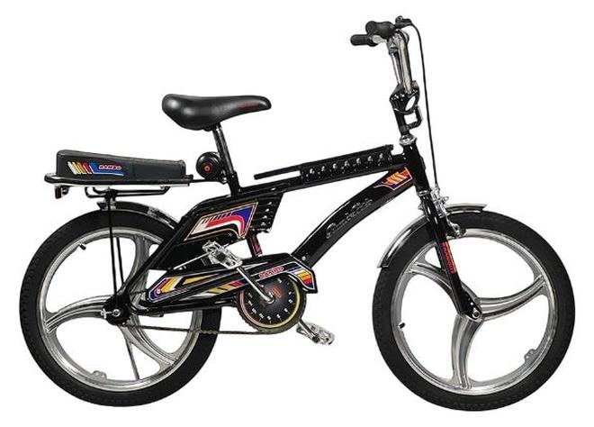 البدر دراجة رامبو حرة فري ستايل بعجلات عريضة وتصميم إندونيسي مع مقعد إضافي ومقعد قابل للتعديل وعجلات رامبو إندونيسية كلاسيكية مع رفرف نيكل, سيكل رامبو جنط من البدر - Image 1