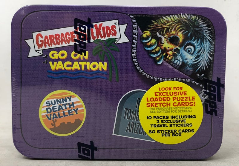 Topps 2023 Garbage Pail Kids Go On Vacation Tin - 1 Tin at Random - Image 1