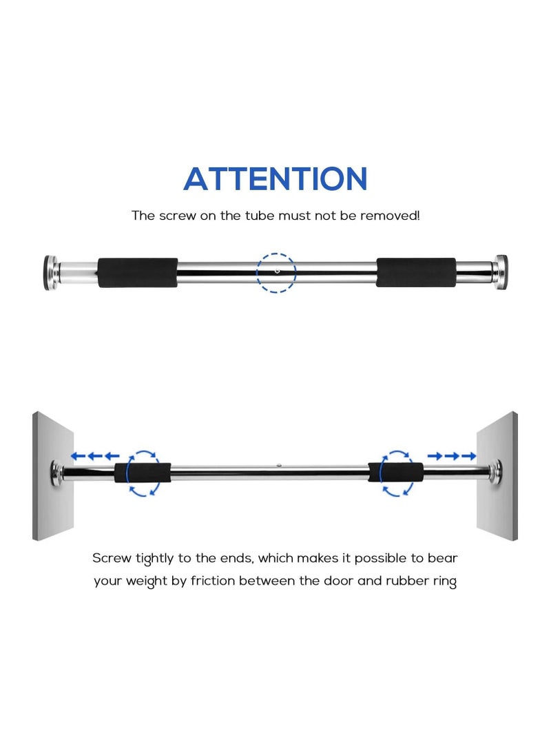 QSHOP Ultimate adjustable horizontal bar for pull-ups and fitness exercises that hangs on doors from QShop®️, for training at home and doing exercises, holds up to 220 pounds from 60 to 100 cm, aluminum  - Image 4