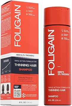 Foligain Mens AntiHair Loss Shampoo 2 Trioxidil Protects Fine and Thinning Hair Natural Ingredients - Image 1