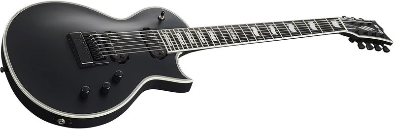ESP 7 String EII Eclipse7 EverTune Electric Guitar with Case Black Satin Right EIIEC7ETBLKS - Image 3