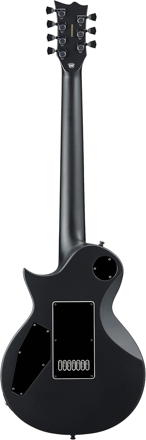 ESP 7 String EII Eclipse7 EverTune Electric Guitar with Case Black Satin Right EIIEC7ETBLKS - Image 4