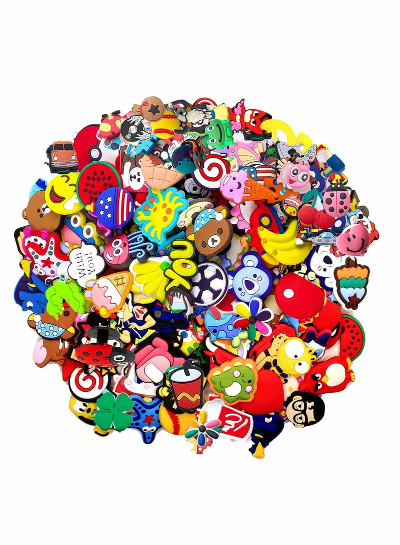 Shoe Charms 100 pcs Shoe Charms Fit for Shoes and Wristband Bracelet Decoration Different Shape Charms Party Gift Fit Wristband for Kids and Teens Unisex Adult Party Favor Random - Image 2