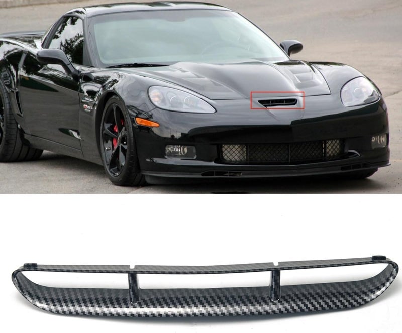 sosega Front Hood Vents for Corvette C6 2006-2013 ZR1 Z06 GS - Carbon Fiber Print - Image 1