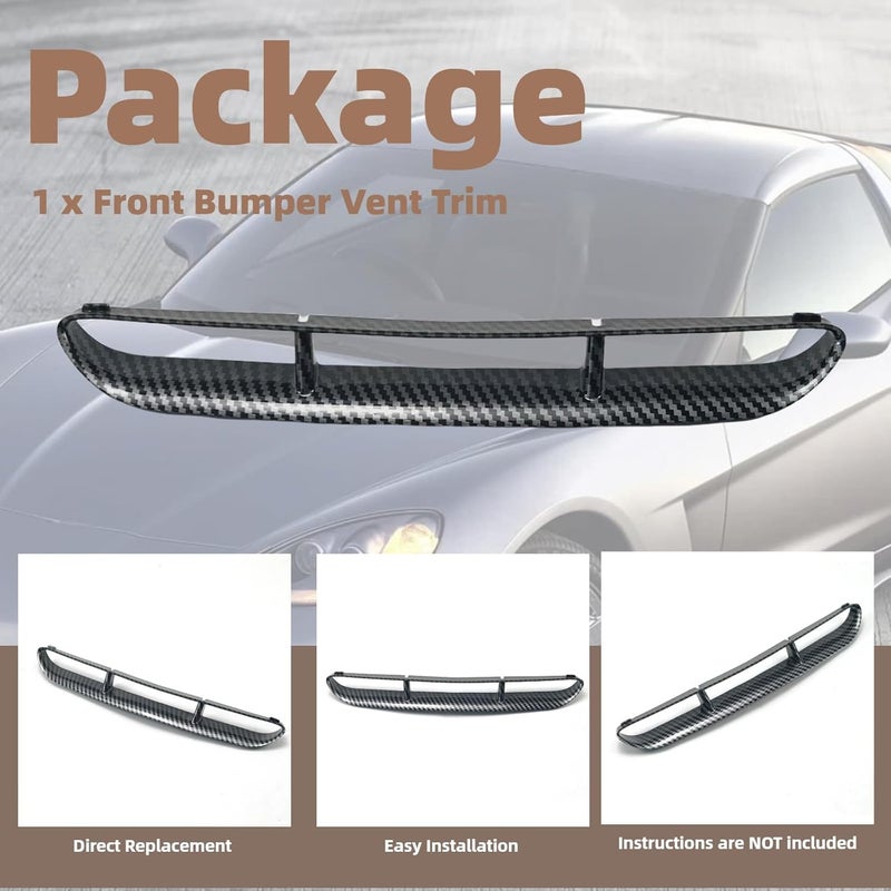 sosega Front Hood Vents for Corvette C6 2006-2013 ZR1 Z06 GS - Carbon Fiber Print - Image 2