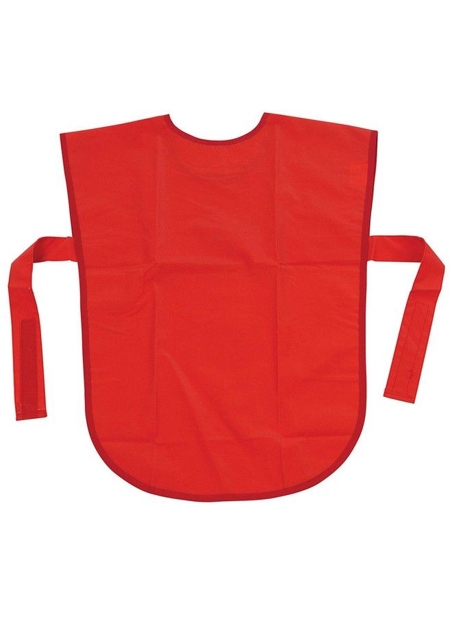 School Smart 86520 Vinyl Art Smock Apron 22 X 16 Inches Red - Image 2