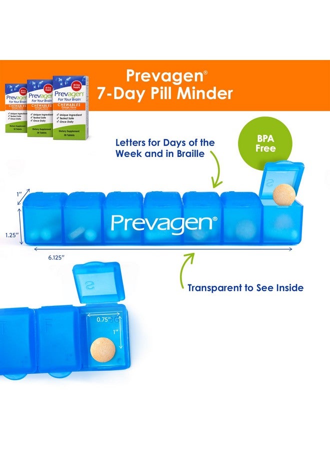 Prevagen Prevagen Regular Strength 10mg, 30 Chewables |Orange-3 Pack| with Apoaequorin & Vitamin D & Prevagen 7-Day Pill Minder - Image 2