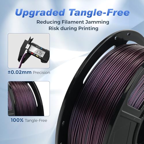 FLASHFORGE Rapid PLA Filament 1.75mm +/- 0.02mm Burnt Titanium to Abyssal Red Gradient, Max 500mm/s High Speed Printing, 3D Printer Filament 1kg(2.2lbs), Changing Colors with Light - Image 5