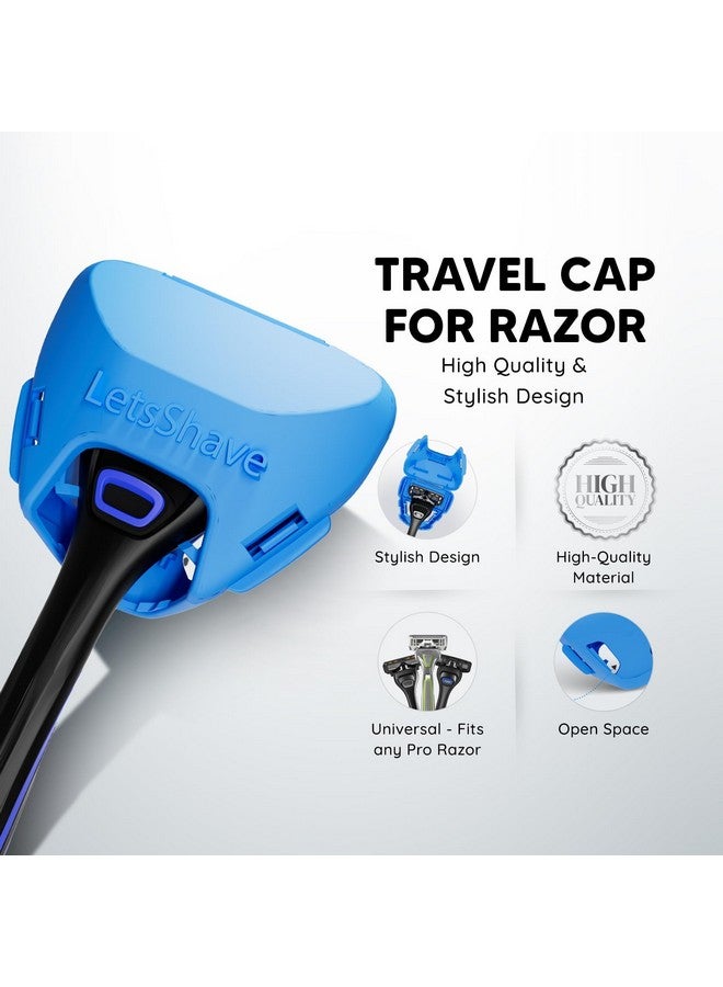 LetsShave Pro 6 Plus Lite Razor Value Set For Men, 1 Handle + 4 Blades & Razor Cap (Pack Of 6), Razor For Men, Face & Head Shaving Kit - Image 2