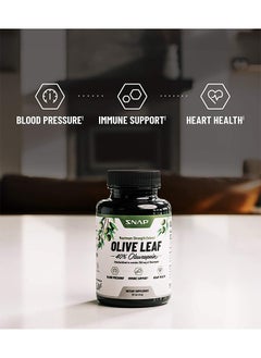SNAP SUPPLEMENTS Olive Leaf 40% olewropein Standardized To Contain 300mg Of Oleuropein, Optimize Blood Flow, Immune Support, Heart Health Dietary Supplement - 60 Servings  - Image 2