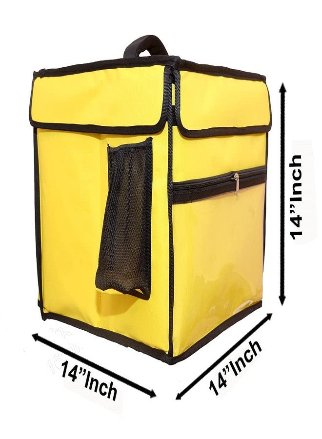 Quaffor 14INCH Food/Pizza delivery Backpack 35 LTR (Yellow) - Image 4