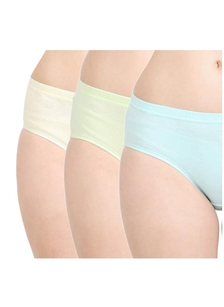 Amul comfy - Pure Cotton Soft Light Weight Solid Women Panty | Pack of 3| Assorted Color - Image 1