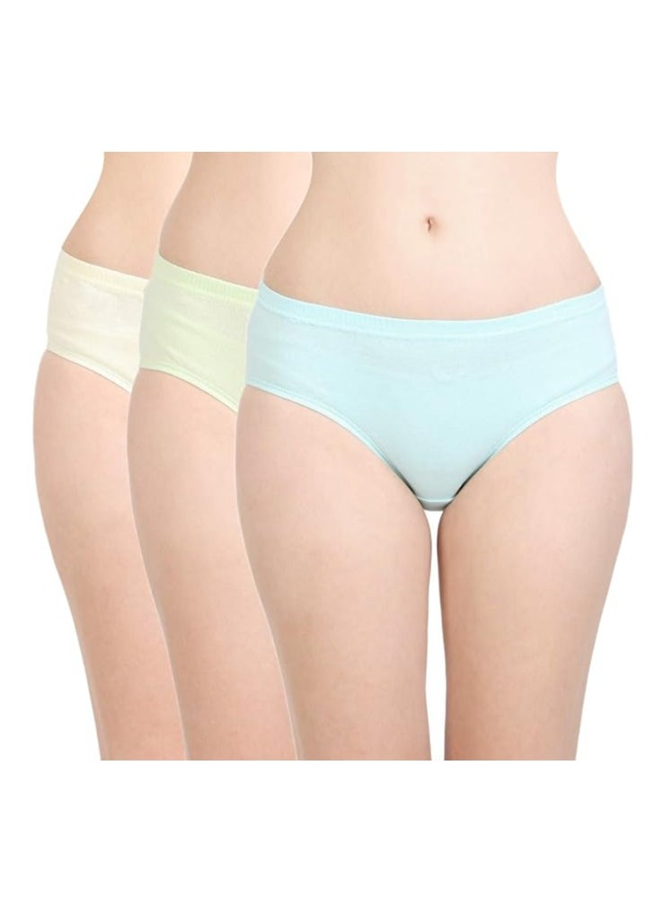 Amul comfy - Pure Cotton Soft Light Weight Solid Women Panty | Pack of 3| Assorted Color - Image 1