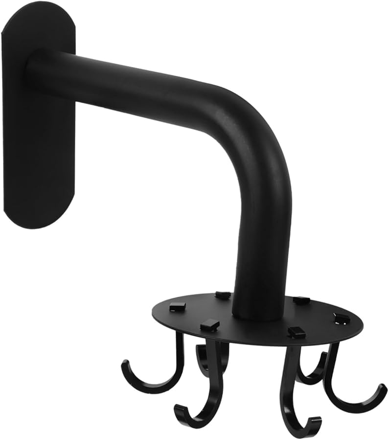 حامل أدوات مطبخ دوار مثبت على الحائط لتنظيم المساحة للملاعق والملاعق الخشبية - Image 2