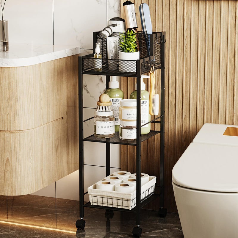 VITVITI Metal Hair Tool Organizer Wall Mounted Hair Dryer Holder Basket Storage Bathroom Sink Organizer Countertop for Vanity Makeup BrushHair StraightenerStyling Tools Matte Black Stand