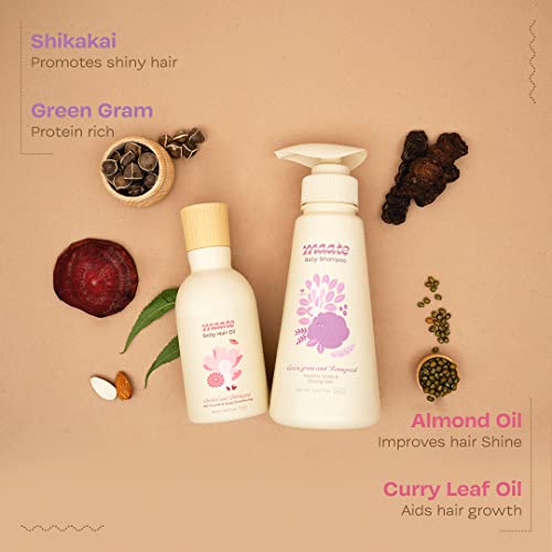 Maate Baby Hair Essentials Combo | Nourishing Hair Oil -150 ml & Extra Mild Shampoo - 250 ml | Mineral Oil, Sulphate-Free, pH Balanced, 100% Natural & Vegan - Image 2