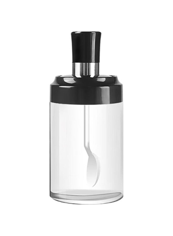 Star Square Xingfang Glass Salt Shaker, Barbecue Seasoning Bottle, Spoon And Lid Integrated, Household Sealed Storage Container, Salt Bottle, Sugar Container, Set Of 4 - Image 2