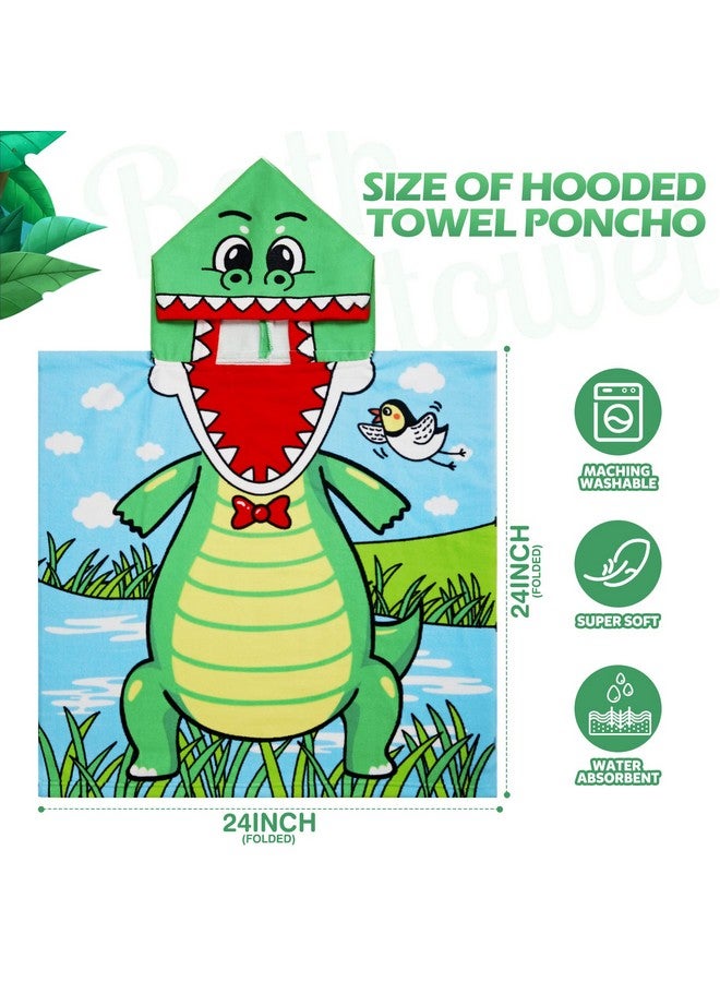 Chumia 3 Pack Kids Hooded Beach Poncho Towels Toddler Swim Pool Bath Towels with Hood Thicker Cotton Absorbent Cover up for Boys Girls Baby(47 x 24 Inch,Shark, Astronaut) - Image 2