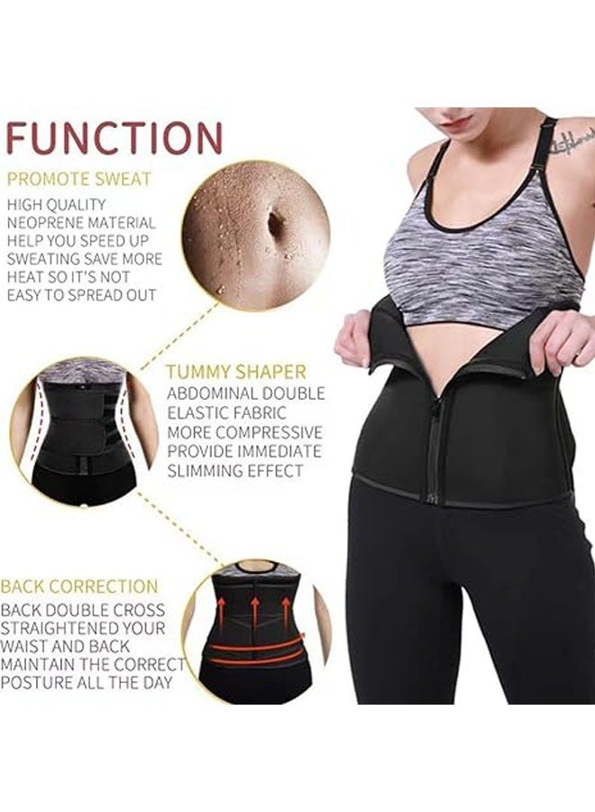 general Women's sports neoprene heat burst sweat tunic shapewear double belt corset waist trainer - Image 2