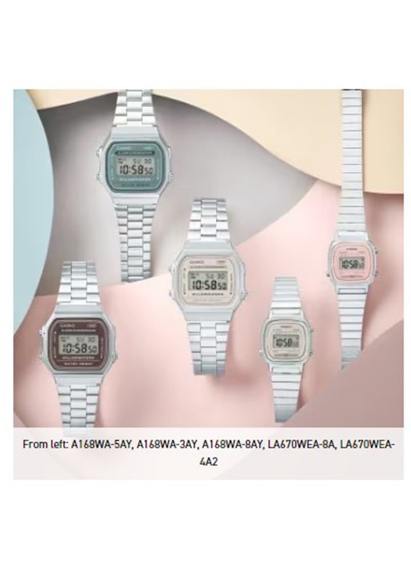 CASIO Vintage Women's A168WA-5AYDF Digital Wrist Watch - Image 3