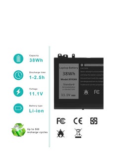 Terabyte RYXXH Laptop Battery Compatible with DELL Latitude E5250 P25S001 Latitude E5450 E5550 DELL Latitude 3150 P21T001 Series Notebook 09P4D2 9P4D2 0YD8XC R5MD0 5TFCY VVXTW VY9ND 38Wh 11.1V  - Image 5