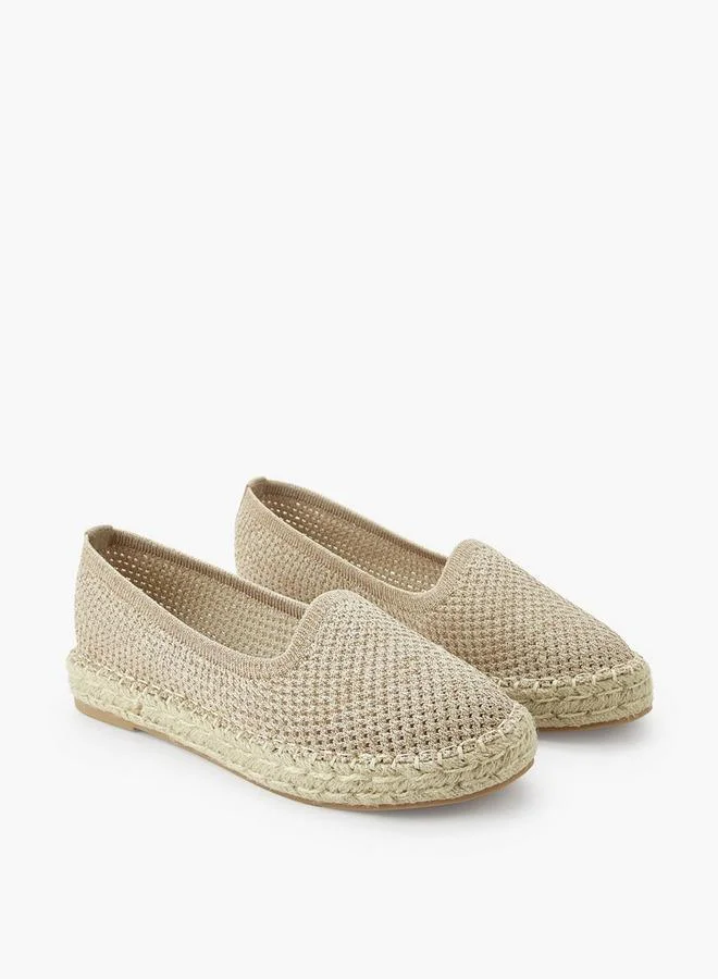ببرمنة Women Textured Espadrille Loafers