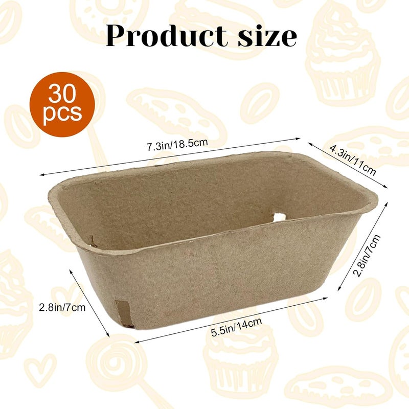 Rainmae 30 Pack Natural Pulp Fiber Large Berry Basket for Picking Fruit, Molded Berry Basket for Blueberry Raspberry Cherry Strawberry and Vegetable, Farmer Market, Grocery Stores, Backyard Party - Image 2
