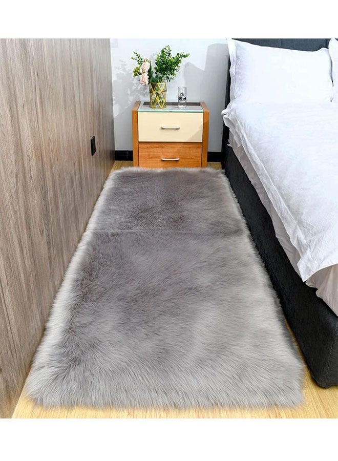 KLNAMAEAAN Modern Fluffy Long Pile Area Rug Non-Slip, Super Soft Decor Contemporary Carpet 150*180 Cm  - Image 4