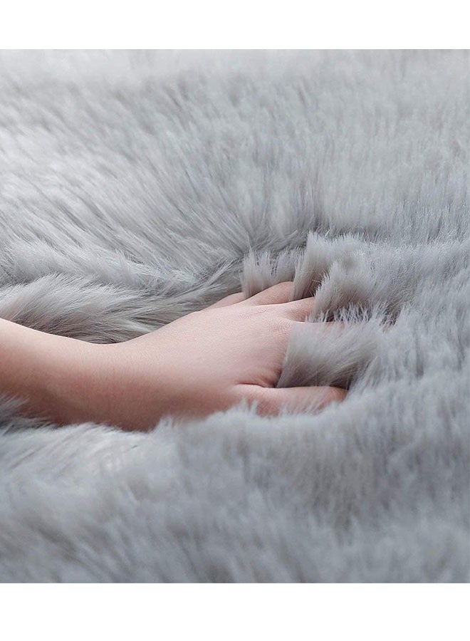 KLNAMAEAAN Modern Fluffy Long Pile Area Rug Non-Slip, Super Soft Decor Contemporary Carpet 150*180 Cm  - Image 5