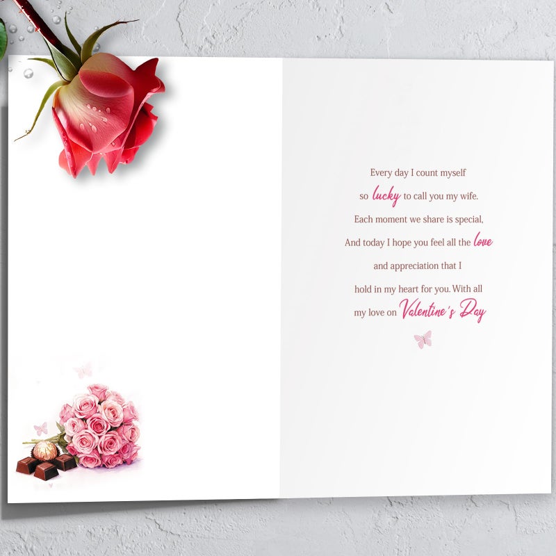 HEJOYN Valentines Day Card for Wife, Valentine's Day Cards Gifts for Wife from Husband - Image 2