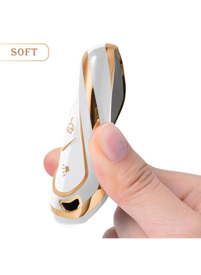 ELOHEI Fob Key Case for Cadillac, Fob Key Case for 2015-2019 Cadillac Escalade CTS SRX Xt5 ATS STS Ct6 5 Buttons Premium Soft TPU 361 Degree Full Protection - Image 5