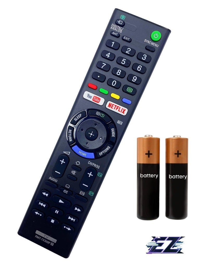 ELTRAZONE TV Remote Control RMT-TX300P for Sony KD-55X7000F, 55X7000G, 65X7000E, 65X7000F, KDL-32W660E, KDL-40W660E, and More Models - Image 1