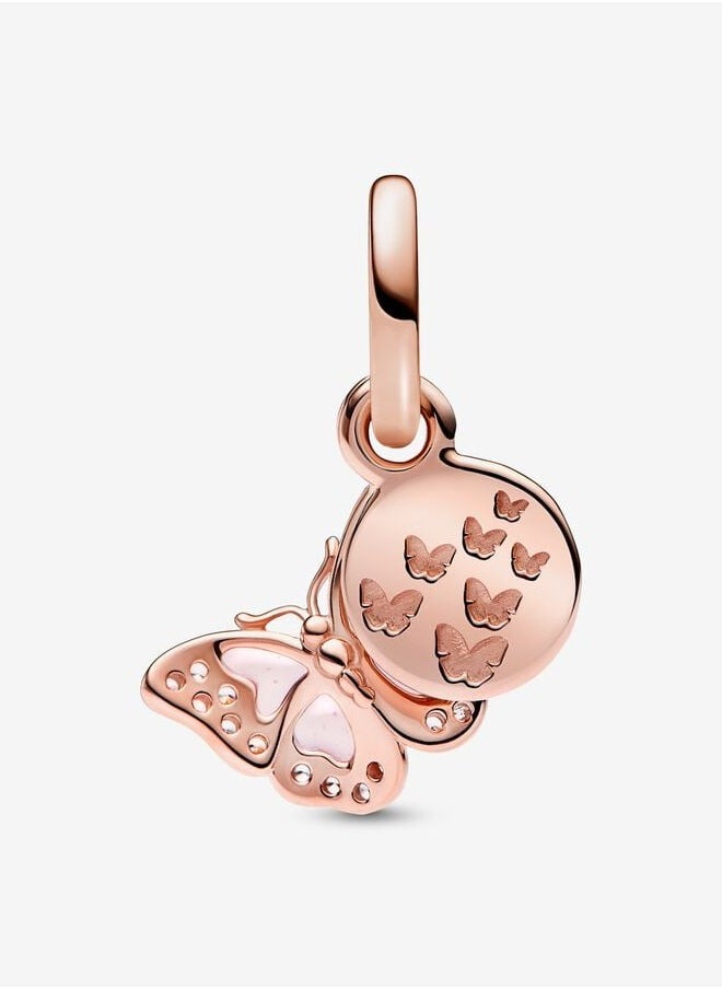 Pandora Violet - Pink butterfly monology double hanging - Image 1