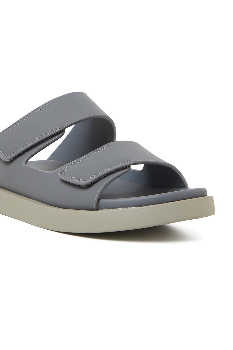 GEOOMNII Arabic Sandals for Mens – GREY Sandals with Slip On | Comfortable PU Upper & TPR Sole - Image 4