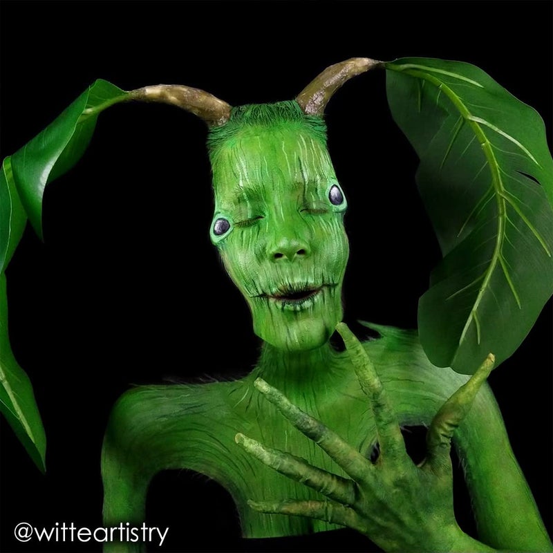 Mehron Makeup Paradise Makeup AQ Pro Size | Stage & Screen Performance, Face & Body Painting, Beauty, Cosplay, and Halloween | Water Activated Face Paint, Body Paint 1.4 oz (40 g) - Amazon Green - Image 3