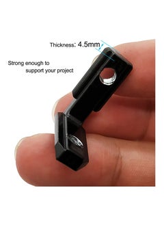 Excefore 2020 Series L-Shape Interior Inside Corner Connector, 20Pcs Black T Slot L-Shape Interior Joint, for Aluminum Extrusion Profile Slot Connector Set 6mm with 40 Screws&Wrench  - Image 5
