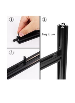 Excefore 2020 Series L-Shape Interior Inside Corner Connector, 20Pcs Black T Slot L-Shape Interior Joint, for Aluminum Extrusion Profile Slot Connector Set 6mm with 40 Screws&Wrench  - Image 4