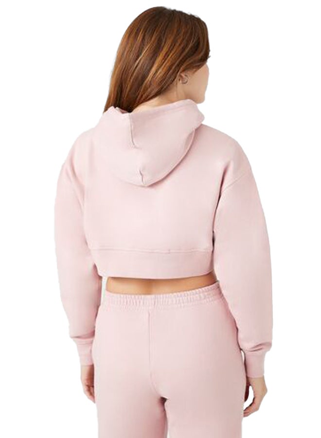 FOREVER 21 Fleece Cropped Hoodie  - Image 4