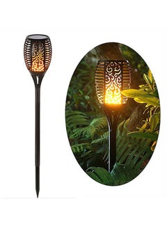 شوبي Solar Lights Outdoor,StillCool Solar Flickering Dancing Flame Lights Waterproof Security Lights Landscape Lighting Dusk to Dawn Auto On/Off for Garden Patio Deck Yard Driveway 