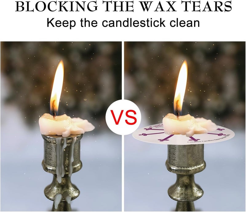 HELLY 200 White Church Candles with Drip Protectors for Devotional Candlelight Vigil Service, Box of 200 Candles, Unscented White 5" H X 1/2" D, No Smoke - Image 5