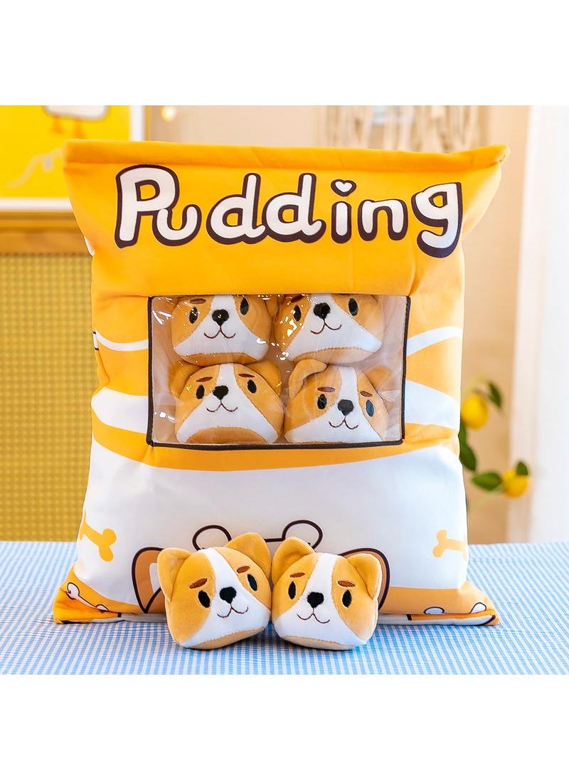 General Lovely Snack Pillow Stuffed Animal Toys Pudding Decorative Removable Corgi Dolls Creative Toy Gifts For Teens Girls Kids  - Image 1