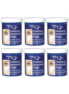 Andrea Eye Q's Ultra Quick Eye Makeup Remover Pads, 65-Count (Pack of 6) 