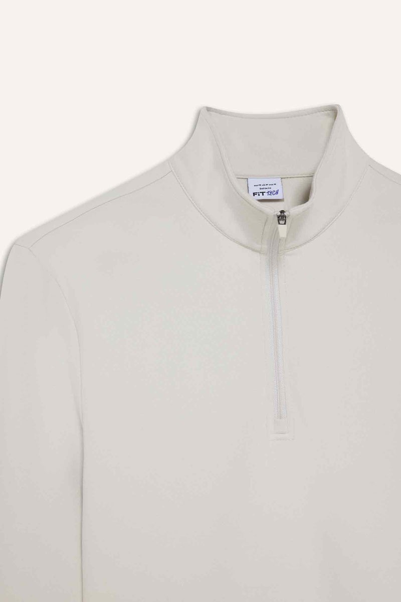 DeFacto Beige Woman DeFactoFit Standard Fit Stand Collar Zip-Up Sports Sweatshirt Casual - Image 5